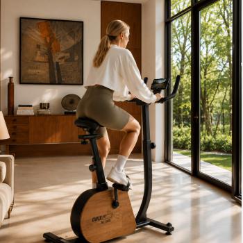 Велотренажер генераторный UNIX Fit BL-380E деревянный / Wood электромагнитный black step - Купить-велотренажер.рф